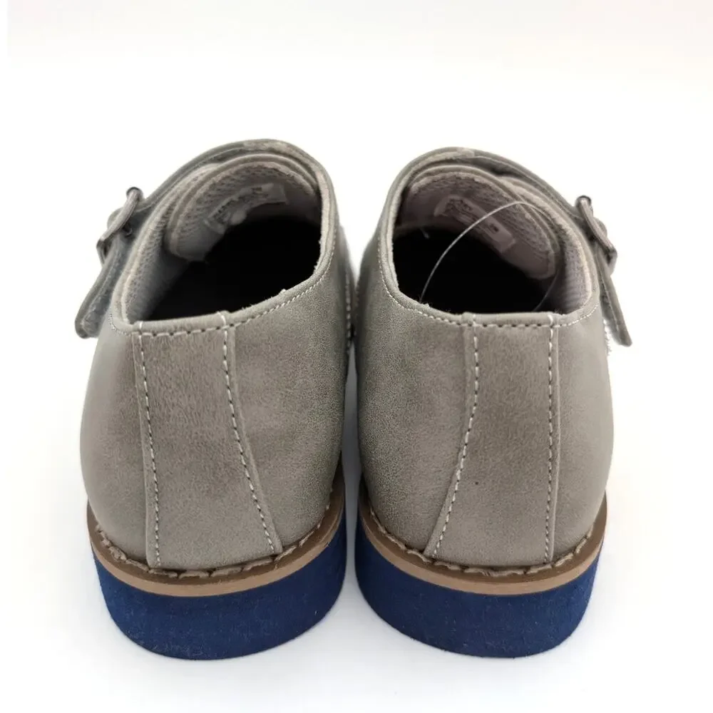 Deer Stags Harry Monk-Strap Loafer Shoes Boy's Gray/Blue Size US2M